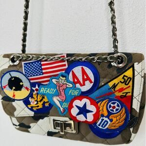 READYMADE Japan Green Multi Army Patch Shoulder Bag Braided Strap